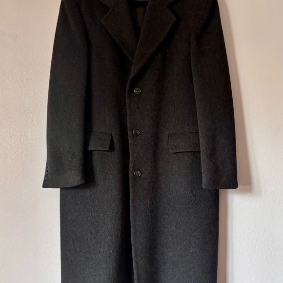 Vintage 1980’s CZECHOSLOVAKIA Wool/ Cashmere Charcoal Men’s Overcoat size 40